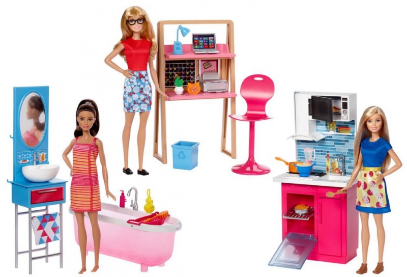 Mattel Barbie DeluxeSet Möbel & Puppe